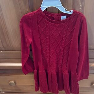 Carter's Vibrant Red Cable Knit Sweater